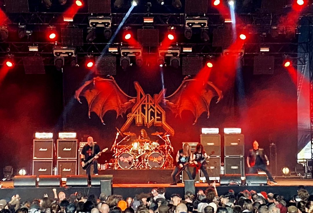 Laura Christine performing with DARK ANGEL in France